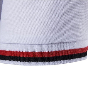 SONISPO Men's <b>White</b> Short Sleeve for Shirt Contrast Trim Front Pocket Regular Fit Casual Breathable Customized Oxford Fabric - Product Image 6