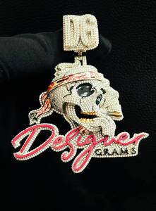 Iced Out Fully Customized Moissanite 925 <b>Sterling</b> <b>Silver</b> Hip Hop <b>Pendant</b> for Men's and Women's Fashion Jewelry - Product Image 5