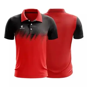 Custom Sublimation Printed Sports Polo T-<b>Shirt</b> Cricket Uniform New Design Cricket Jerseys Team Names Numbers Quick Dry - Product Image 1