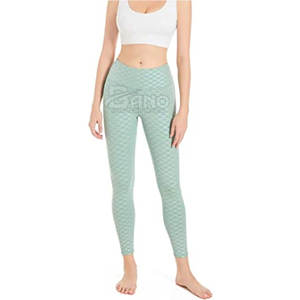Best Selling Women's High Waist Workout <b>Leggings</b> Spandex/Polyester Breathable <b>Knitted</b> Fabric Customized Colors Logo OEM Service - Product Image 3