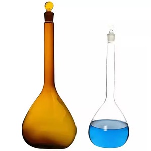 Fiole jaugée de 25ml avec bouchon en verre interchangeable en verre borosilicate résistant à la chaleur et à faible expansion - Product Image 3