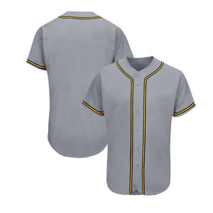 Camiseta de béisbol de tela de malla de poliéster de secado rápido al por mayor, camiseta de manga corta transpirable con logotipo de equipo personalizado - Product Image 1