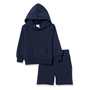 Conjunto de sudaderas y pantalones cortos cómodos de verano para hombre, ropa de calle transpirable de dos piezas, estilo informal - Product Image 1