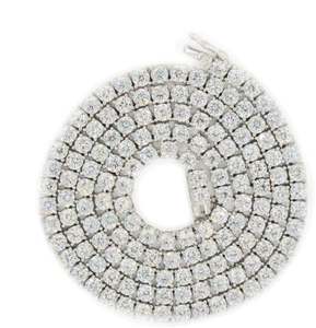 <b>Iced</b> <b>Out</b> Charm Tennis Bracelet 925 Silver Plated 3mm Moissanite Unisex Luxury - Product Image 3