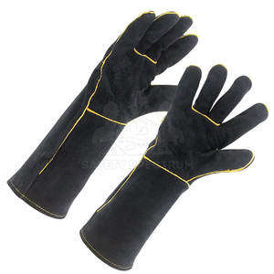 Gants de soudage en cuir respirant résistant à la chaleur de haute qualité, utilisation sportive, personnalisables, fabriqués au Pakistan, fournisseur en gros - Product Image 1