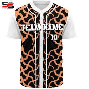Venta al por mayor personalizado bordado hombres Jersey de béisbol con botón camisetas de béisbol uniforme de béisbol personalizado - Product Image 4