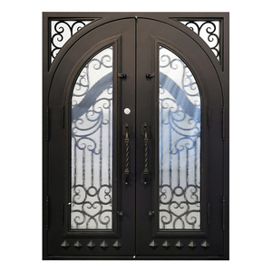 ประตูทางเข้าด้าน<span class=keywords><strong>หน้า</strong></span>คู่สีดำเข้มสำหรับบ้า<span class=keywords><strong>น</strong></span>พักแบบอาร์ตวิลลาแบบโมเดิร์<span class=keywords><strong>น</strong></span>หรูหรา - Product Image 4