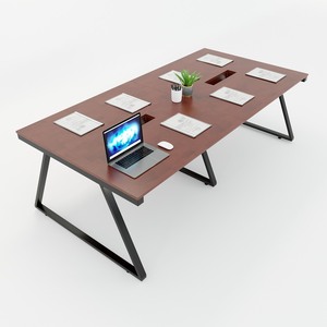 Mesa de Conferencia Contemporánea Ajustable de Madera/MDF de 240x120 cm, Requiere Ensamblaje HBTH012 - Product Image 3