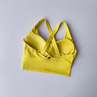 Soutien-gorge de sport léger et sans coutures pour femme, avec fermeture éclair frontale, bretelles réglables, coussinets amovibles, maintien élevé, respirant, séchage rapide, écologique
