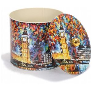 2.1L บรรจุอาหารและภาชนะขนาดใหญ่ Afremov ขนาด140X150มม. กระป๋องโลหะทรงกลมพร้อมที่จับ - Product Image 2