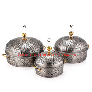 Chauffe-plats ronds Casseroles chaudes faites à la main Style arabe rond - Product Image 1