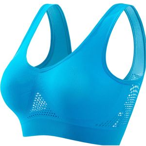 สปอร์ตบราระบายอากาศได้ดีแห้งเร็วสำหรับผู้หญิงเสื้อออกกำลังกายเล่นโยคะฟิตเนสเล่นกีฬาน้ำหนักเบาขนาดพิเศษ - Product Image 5