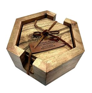 Posavasos artesanales, superventas, tabla de quesos, posavasos de madera, venta al por mayor, posavasos cuadrado de madera de bambú macizo barato, posavasos para Bar - Product Image 4