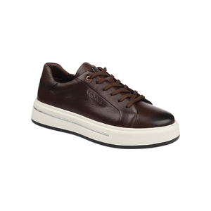 M1140 Men Leather Casual Sneakers with Triangle V Logo Flat Laces Rubber Sole <b>Low</b> <b>Heel</b> Lace-Up Wholesale Export - Product Image 1