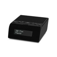 Radio reloj de escritorio con pantalla LCD grande compatible con DAB/DAB +/FM con 10 DAB/FM preestablecidos altavoz incorporado plástico ABS