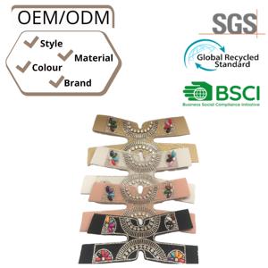 Sandales et pantoufles en gros avec strass sur l'avant-pied et le dessus, dessus de sandale en strass semi-finis, vente directe d'usine - Product Image 4