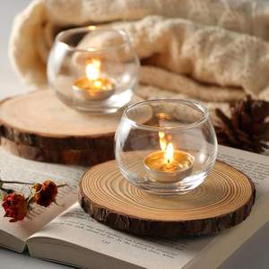 Glass <b>Tealight</b> Candle <b>Holders</b> Decorative Items for Home Christmas and Diwali Supplies Wholesale Supply - Product Image 6