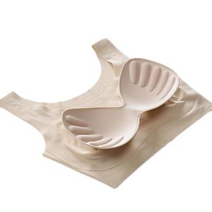 Sujetadores deportivos de realce para mujer personalizados de calidad superior Sujetador sin costuras de talla grande al por mayor inalámbrico Desmontable Doble ODM - Product Image 1