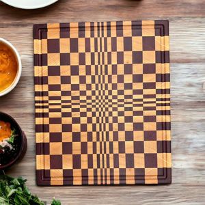 Tabla de cortar de madera de acacia natural hecha a mano más vendida con mango Tabla de cortar de verduras barata para Cocina - Product Image 1