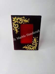 Magnifique cadre photo en tissu brodé à la main, de haute qualité, décoration d'intérieur élégante, cadeau 'Merci' - Product Image 5