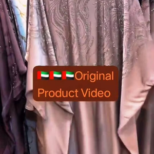 Ropa musulmana tradicional islámica elegante y modesta para mujer islámica hermosa Kaftan nupcial Abaya estilo Dubai-accesorio incluido - Product Image 3
