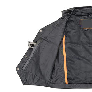 Chaquetas para hombre, chaqueta sin mangas de cuero, estilo motero, chaleco de moto, ropa de calle para hombre, moda - Product Image 6