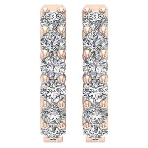 Boucles d'oreilles en diamant de laboratoire en gros, or 14 carats, certifiées IGI, 0,80 ct, DEF VS1, taille ronde brillante, 3,5 g - Product Image 6