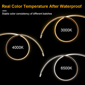 IP67 a prueba de agua COB Dot Free <span class=keywords><strong>LED</strong></span> Strip Regulable 5M Roll White 6500K Alta calidad 3 años de garantía Iluminación lineal suave Flexible - Product Image 3