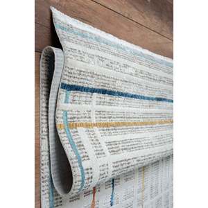 Tapis d'intérieur multicolore moderne HL005 de Netline Home Depot, 100 % polyester, anti-peluches, facile à nettoyer, durable pour la chambre à coucher et le bureau - Product Image 3