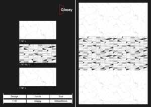 Carreaux muraux en céramique de haute qualité 300x600mm, finition brillante mate effet sucre, pour salle de bain, cuisine, design mural intérieur luxueux - Product Image 2