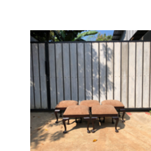 Muebles Modernos para Dormitorio y Sala de Estar, Tapizados, con Patas de Madera de Caoba, Taburetes, Otomanas - Product Image 1