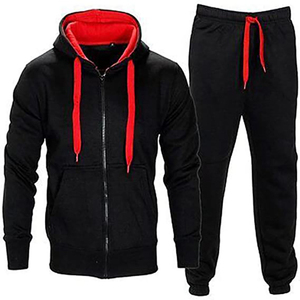 Survêtement grande taille 100% coton de haute qualité pour hommes, deux pièces écologiques, à capuche avec logo personnalisable, confortable pour l'hiver - Product Image 2