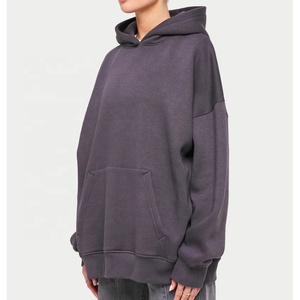 Fabricante de diseño personalizado de las mujeres pulóver de gran tamaño de peso pesado 100% algodón de lana de invierno 3D impresión Sudadera con capucha - Product Image 6