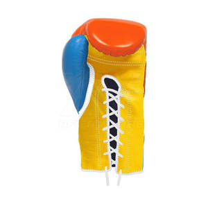 Venta al por mayor de guantes de boxeo de cuero ajustable personalizado con cordones ropa deportiva para el boxeo - Product Image 6