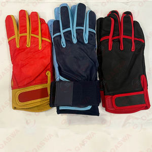 Guantes de bateo de béisbol de último diseño hechos a medida de alta calidad Cuero genuino para hombres y jóvenes Guantes de bateo de cuero OEM - Product Image 2