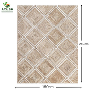 Tapis et carpettes personnalisés en coton, jute et denim, faits à la main, personnalisables, écologiques, adaptés aux animaux domestiques, antidérapants, lavables et rembourrés pour la maison