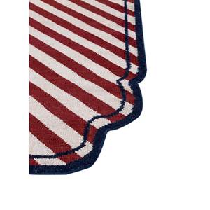 Alhambra Classic Style Wool <b>Rugs</b> Red Orange Striped Flat Weaves for Home-ADWL-13199 Rectangle Jute <b>Rug</b> for Hallway Room Bedside - Product Image 4
