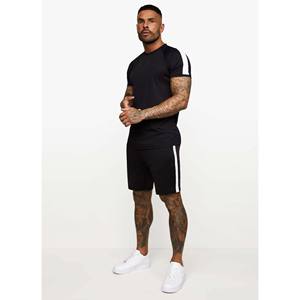 Ensemble de T-Shirt Homme 100% Coton Peigné Respirant Coupe Slim Col Ras Du Cou avec Short Collection Été-quantité minimale de commande Bas - Product Image 3
