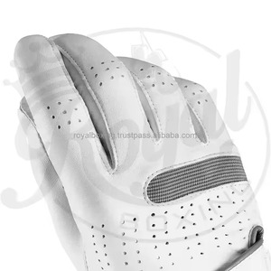 Guantes de golf unisex personalizables de cuero genuino blancos con logotipo personalizado conjunto de mano de estilo para hombre color sin empaquetar - Product Image 2