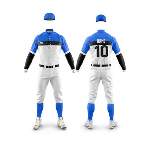 Uniforme de baseball à boutons complets de haute qualité personnalisé ensemble de vêtements de sport à séchage rapide respirant 100% polyester recyclable - Product Image 1