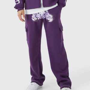 2025 qualité supérieure imprimé personnalisé hommes formation Jogging porter respirant 100% coton Gym Sportswear ensembles solide survêtement - Product Image 3