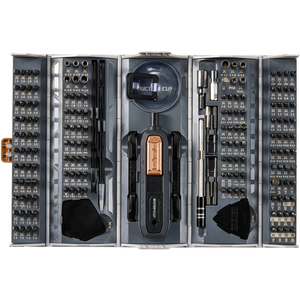 ชุดไขควงแม่เหล็กความแม่นยำสูง Masterproof 180 ชิ้น พร้อมหัวไขควงเหล็ก S2 สำหรับซ่อมอุปกรณ์อิเล็กทรอนิกส์ - Product Image 1