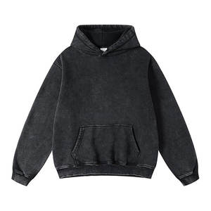 Top qualité 80/20 coton polaire impression broderie sweats à capuche Custor USA taille mode surdimensionné Vintage lavage à capuche - Product Image 2