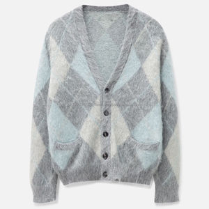 Pull personnalisé pour homme 2026, broderie personnalisée, polyester/coton/polaire de haute qualité, tricot d'hiver avec boutons - Product Image 5