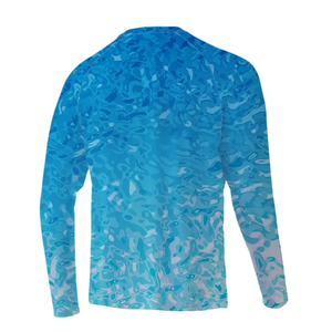 เสื้อฮู้ดตกปลาแบบสั่งทำพิเศษ แขนยาว สำหรับผู้ชาย ป้องกันแสงแดด UPF 50+ ผลิตจากโพลีเอสเตอร์ผสมสแปนเด็กซ์ สำหรับกิจกรรมกลางแจ้ง - Product Image 4