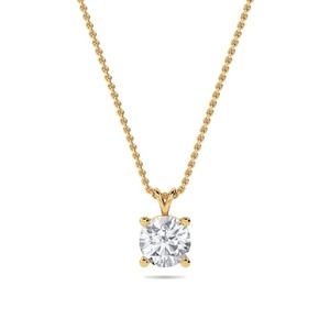 Colgante Solitario de Diamante Clásico de Corte Redondo Refinado, Diamante Cultivado en Laboratorio de 0.30 Ct en Platino, Regalo para Uso Diario - Product Image 3