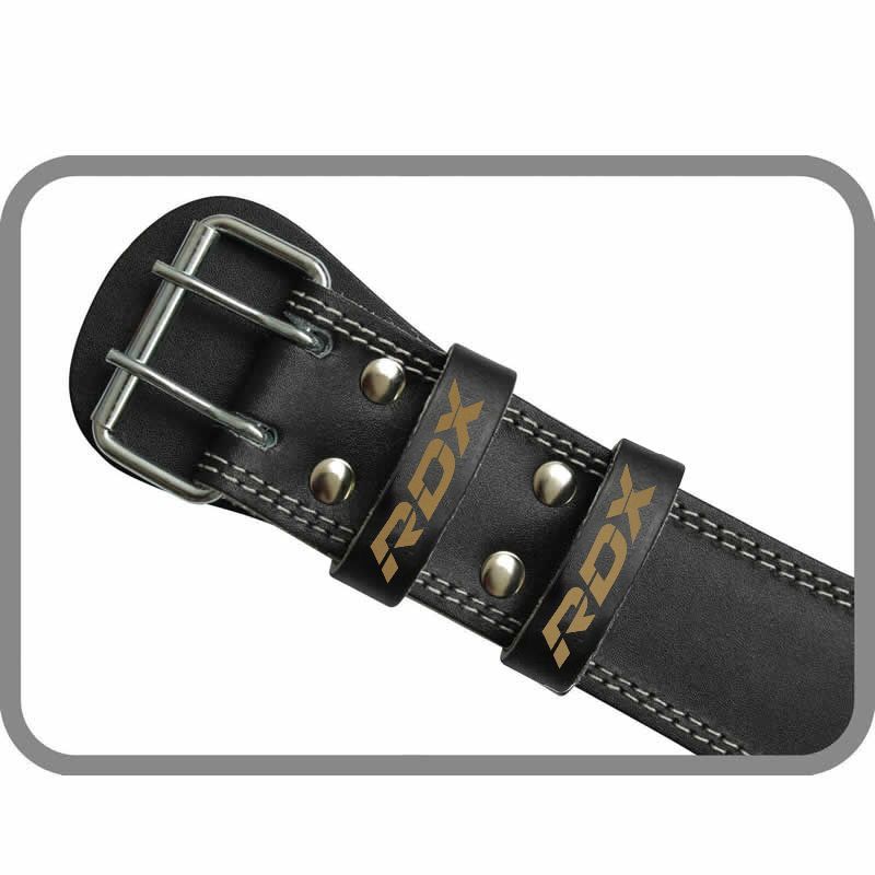 Ceinture D'haltérophilie RDX En Cuir - Taille XL (33-38 Pouces) - Double Boucle