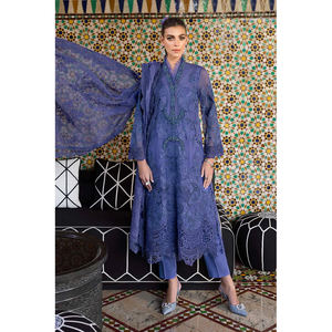 2025 nueva llegada elegante ligero bordado mujeres 3 piezas Salwar Kameez vestido de fiesta Formal OEM ODM servicios islámicos - Product Image 4