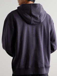 Sweat à capuche unisexe personnalisé en molleton 100 % coton épais, coupe classique, brodé, écologique, anti-plis, à épaules tombantes - Product Image 3