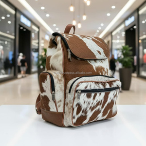 Premium Hair On Cowhide Leather Backpack Handmade Fashion Travel <b>Bag</b> Vintage School Backpack for Men Women Luxury LHBP-0057 - Product Image 6